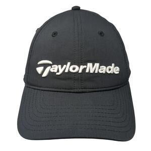 TaylorMade Strapback Baseball Cap Black One Size Adjustable Embroidered Poly